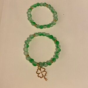 St Patrick’s Bracelet Set with Clover Charm